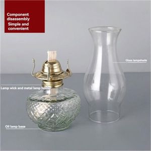 2 Cheminées En Verre Transparent Pour Lampe à Pétrole - Abat-jour Vintage, Diamètre 5 Cm, Compatible Lampes Anciennes
