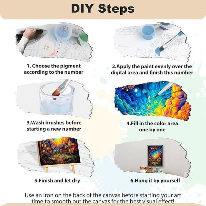 DIY Peinture par Numéros Adulte Enfant Fleurs Nature Morte Toile Peinture à l'huile avec Brosses
