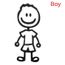Version Boy 1 Pcs Personnalise Famille Membre Etanche Auto