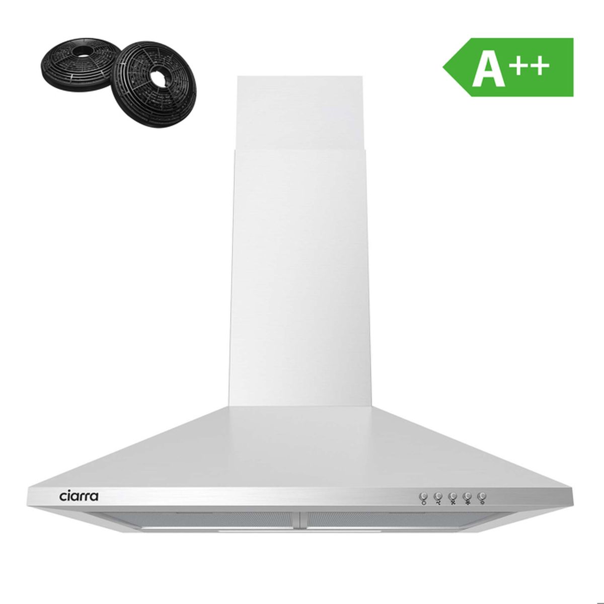 Ciarra Hotte décorative 60cm >380m³/h