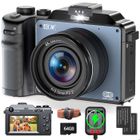 JEEMAK Appareil Photo Numérique Caméra vidéo 4K 64MP Double Objectif Autofocus 3" écran LCD 18X Zoom pour débutants