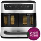 Friteuse sans huile CUISINART - Airfryer AFT13XSSE - Capacité 13,6L - Double cuves + 1 tiroir - Noir / Inox - 2400W