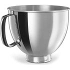 SODIAL Bol en Acier Inoxydable pour MéLangeur à TêTe Inclinable KitchenAid Classic&Artisan Series 4,5-5 QT, Bol en Acier BLENDER