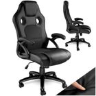 Chaise de bureau - TECTAKE - Fauteuil de direction gamer TYSON confortable avec hauteur réglable et inclinaison - Noir