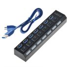 VODOOL Multiprise USB 3.0 avec 7 ports avec indicateur LED et interrupteurs individuels pour economiser l'énergie