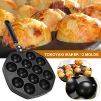 Poêle à frire de tokoyaki 12 trous antiadhésif-Pour faire des boules de pieuvre-outil de cuisine