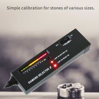 Indicateur LED de l'outil de sélection de pierres précieuses portable Diamond Gems Tester Pen - Noir