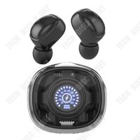 TD® Casque Bluetooth sans fil Bluetooth 5.3  Compartiment transparent  Écran numérique intelligent  Annulation du bruit  Ecouteurs