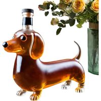 Carafe Alcool Forme Chien Hound Glass Whisky Decanter - Bouteille D'alcool En Forme De Chien Récipient Spiritueux Design élégant Carafe Alcool Forme Chien Hound Glass Whisky Decanter - Bouteille D'alcool En Forme De Chien Récipient Spiritueux Design élégant