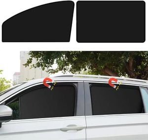 Rideaux De Séparation Pour Voiture - Pare-soleil Universel Fenêtre Latérale - Tissu Polyester Noir - Kit 2 Pièces
