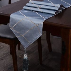 Chemin De Table Tissu Bleu Achat Vente Pas Cher