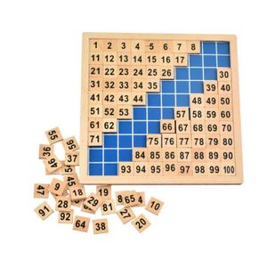 JEU D'APPRENTISSAGE Bois Tableau Réversible avec Cubes Activités Mathématiques 1-100 Puzzle Encastrement Éducatif avec Sac  Rangement pour Bébé Enfants