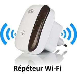 2.4GHz Augmentation de la Couverture WiFi Black WiFi R/ép/éteur WiFi Booster 300Mbps Extenseur sans Fil Amplificateur de Signal du R/éseau Avoir AP//R/ép/éteur et WPS Fonction Installation Facile