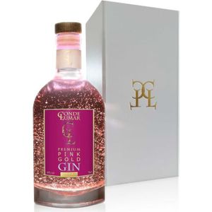 COFFRET CADEAU ALCOOL Coffret Gin Liqueur Rose Feuille d'or 23K - Botani