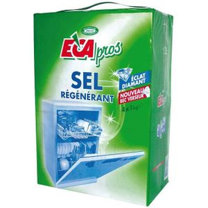 Sun Sel régénérant pour lave-vaisselle - La boîte de 4 x 1kg : :  Epicerie