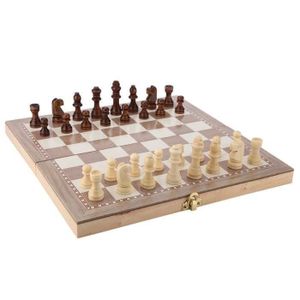 JEU SOCIÉTÉ - PLATEAU Jeux d'échecs jeu d'échecs 3-en-1 Checkers voyagez