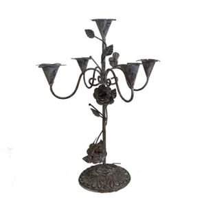 Bougeoir de Chambre en Fer en Argent Antique D/éco de Table No/ël Jardin Balcon
