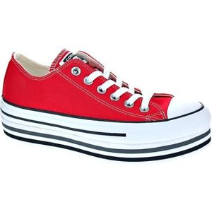 converses basses rouges