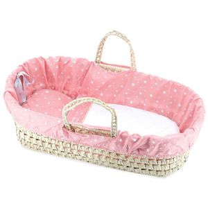 ACCESSOIRE POUPÉE Grand couffin poupee 36 a 50 cm avec oreiller et c