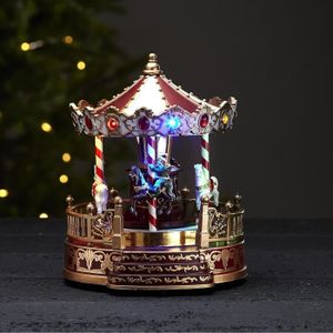VILLAGE - MANÈGE Star Carrousel de Noël - Carrousel - Boîte à Musiq