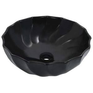 LAVABO - VASQUE Vasque à poser en Céramique, ronde, D 46 x H 17 cm