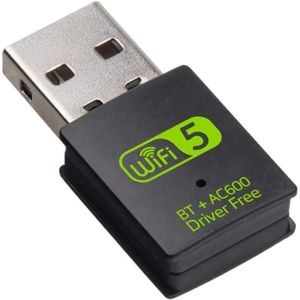 CLE WIFI - 3G Adaptateur USB WiFi Bluetooth, RéCepteur Externe de RéSeau Double Bande 600 Mbps, Dongle WiFi pour PC-Ordinateur A836