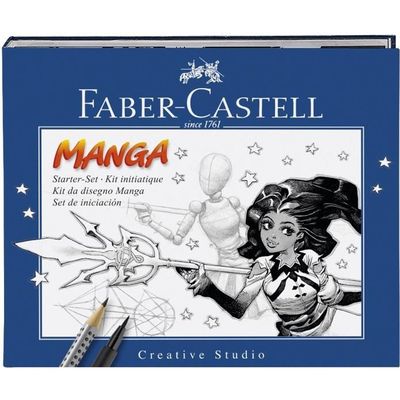 Kit dessin Manga FABER CASTELL - Tout pour débuter 1 livret + 8 accessoires  : Chez Rentreediscount Loisirs créatifs