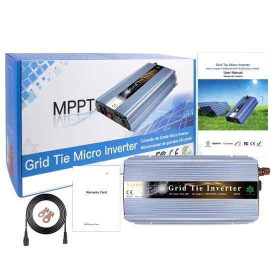 Onduleur Solaire Micro 180W Onde Sinusoïdale Pure - Grid Tie 10.8V-30V Vers 230V