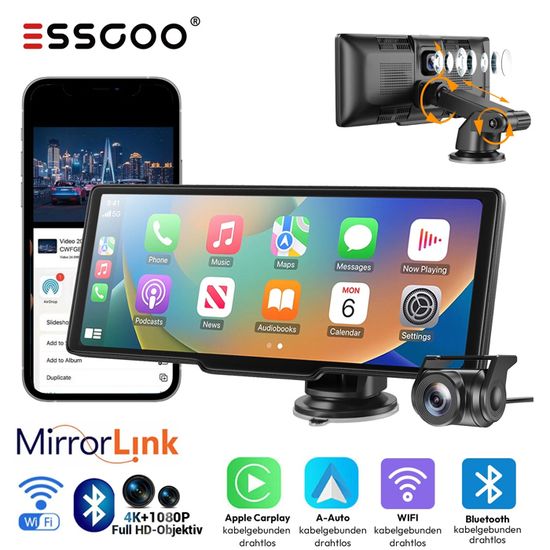 Écran Carplay Android 10.26" Adelagnes Sans Fil Avec Caméras - Pour Toutes Voitures
