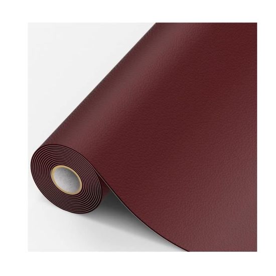 Cuir Synthétique Autocollant Patch Réparation 50x120cm - Pour Canapé, Sièges Voiture, Meubles - 13 Couleurs Autocollant Cuir Bordeaux