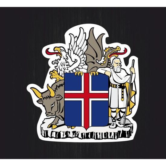 Autocollant Blason Armoiries Sticker Islande Achat Vente Stickers Soldes Sur Cdiscount Des Le 20 Janvier Cdiscount