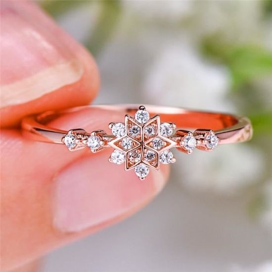 Bague couleur or rose cheap