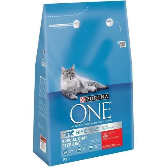 [LOT DE 2] PURINA ONE Promo Lot de 2 croquettes au bœuf et blé - Pour chat stérilisé adulte