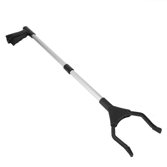 Pince à Déchets Longue 60 Cm - Mâchoire Rotative 90° - Pour Ramasser Déchets, Feuilles, Canettes Sans Se Baisser