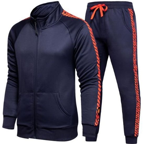 Ensemble Jogging Homme - Survêtement Ample Hiver - Sweat-shirt + Pantalon - Training & Décontracté