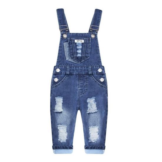 KIDSCOOL SPACE Salopette En Jean Bébé Mignonne - Pull En Denim Doux Et Confortable Pour Tout-Petit