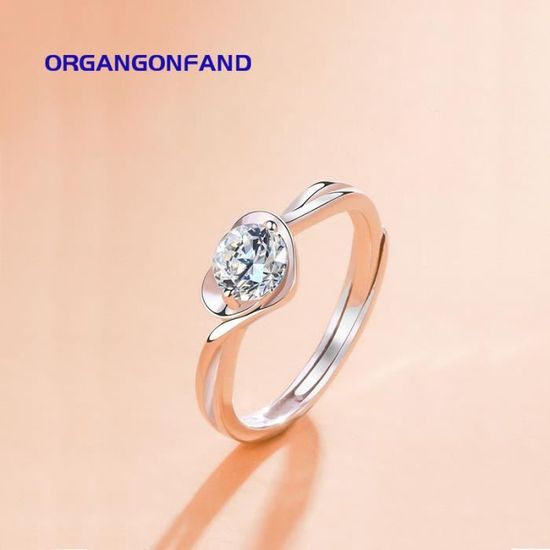 Bellitia Jewelry Bague Infini Reglable Avec Zircon Cubique, Bague Coeur De Alliance Fiançailles En Argent 925 Plaqué Platine, Bijoux Cadeau Pour Femme Filles