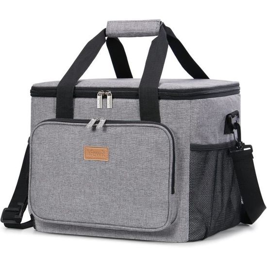 Sac Isotherme Pliable 35L - Grand Sac Isotherme Durable Pour Pique-Nique, Camping, Barbecue Et Voyages