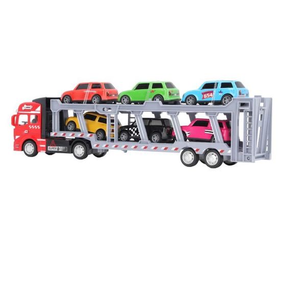Camion De Transport Avec 6 Voitures - Jouet Lumière Et Musique Pour Filles 2+ Ans