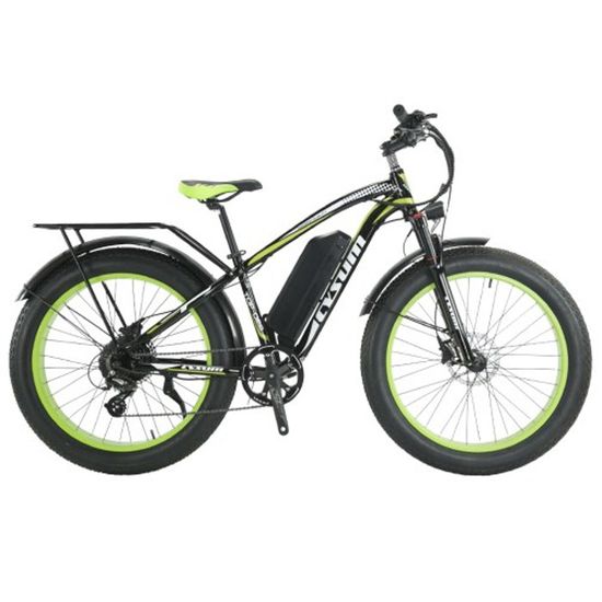 26" vélo électrique homme, fat bike électrique, VTT electrique montagne adulte, tout terrain mountain ebike, 80Nm MTB, TOP012 Vert