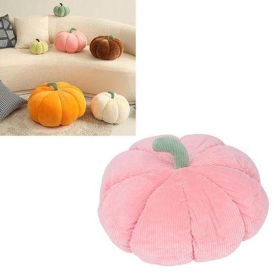 Coussin Décoratif Citrouille Horuili - 30 Cm, Peluche Douce, Idéal Halloween Et Automne