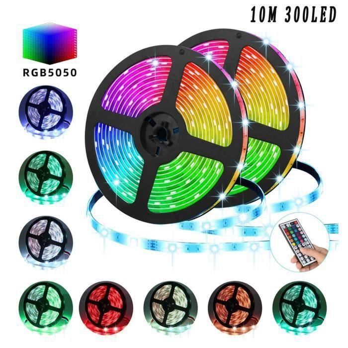 Ruban lumineux LED RGB - 10m - Cdiscount Maison