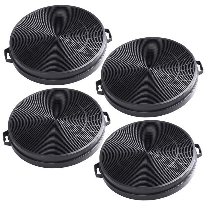 Lot de 4 AquaHouse filtres à charbon compatibles pour hotte aspirante Whirlpool CHF210 Wpro FAC539 B210 Constructa CD6615001 Zanussi
