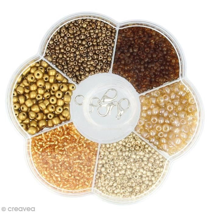 Assortiment de perles en plastique Artemio - Doré - 130 g
