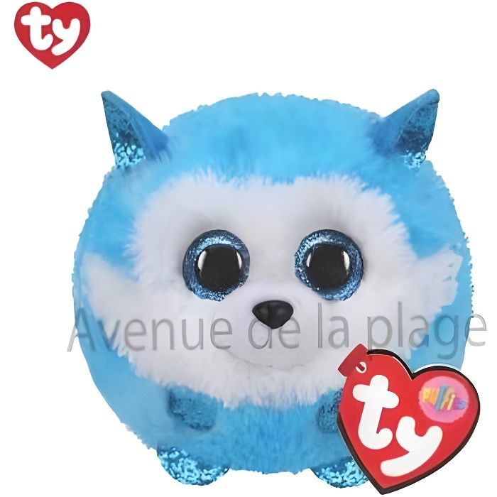 Peluche Ty Puffies Prince le husky Multicolore