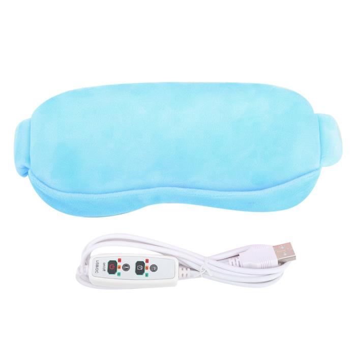 Masque pour les yeux USB chaud froid Compresser la vapeur Cache-oeil chauffant électrique réglable amovible(Bleu ciel) -JIA