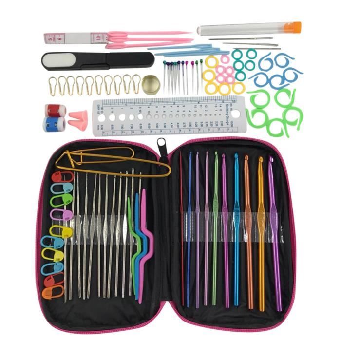 100PCS outil à tricoter chandail aiguille en acier inoxydable ensemble de crochet en aluminium ke6420