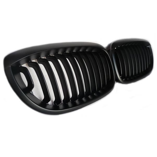 2 GRILLE DE CALANDRE NOIR MAT BMW SERIE 3 E46 COUPE PHASE 2 DE 04/2003 A 2006