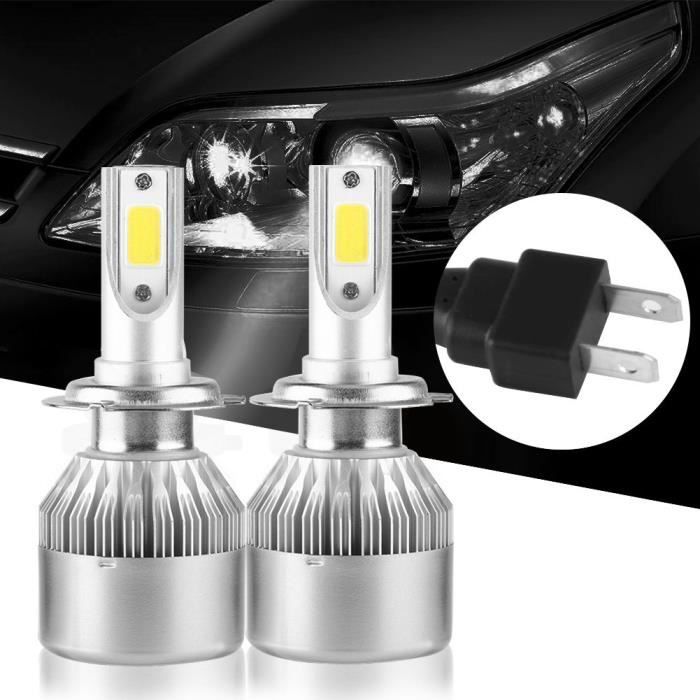 2pcs T2 H7 110W Phares de Voiture LED COB Lampe de Conduite Ampoules Blanc 6000K