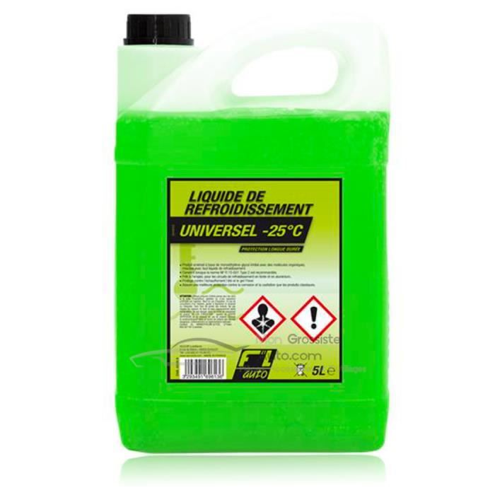 FL'AUTO Liquide De Refroidissement Vert & Universel -25° 5L
